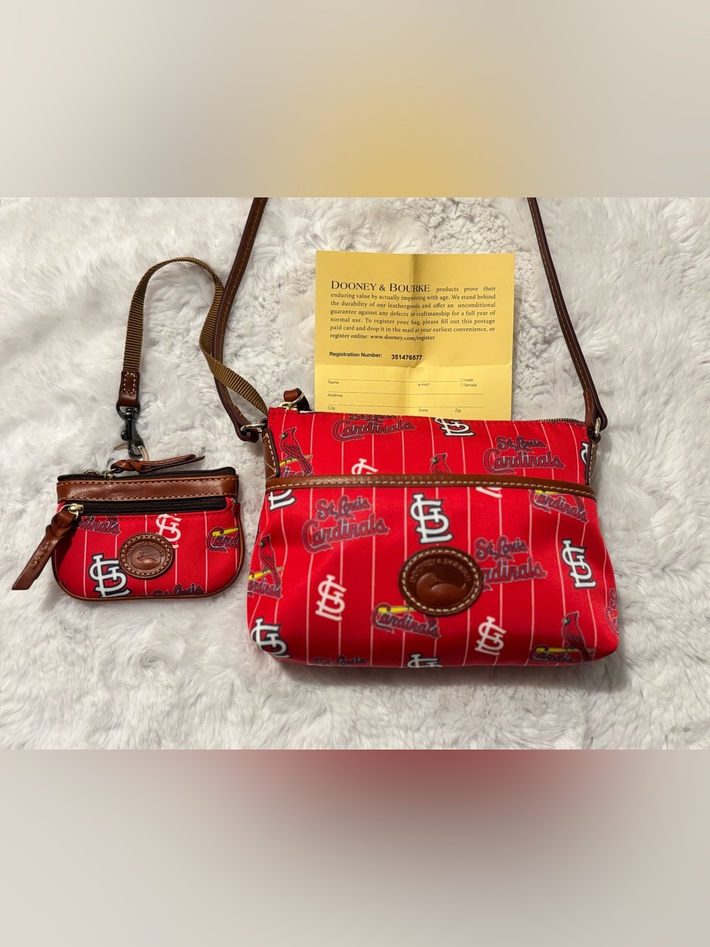 Dooney & Bourke St. Louis Cardinals Crossbody & Matching Coin Purse Set - MINT